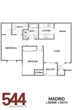 2x2 Silver W/D 256 floor plan